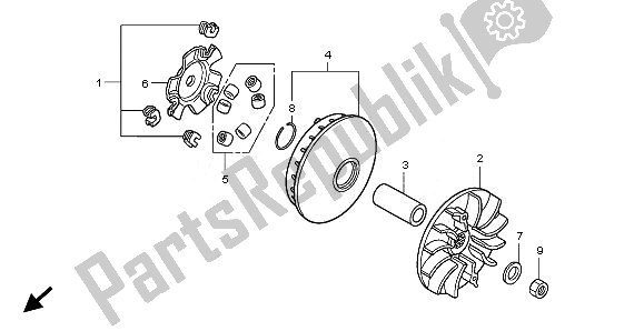 Todas as partes de Cara De Dirigir do Honda SH 125 2010