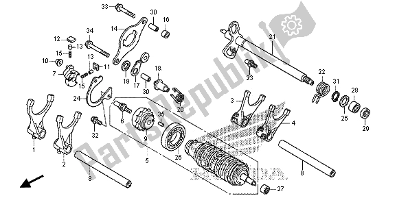 Todas las partes para Tambor De Cambio De Marchas de Honda NC 700D 2013