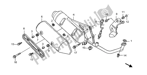 Tutte le parti per il Silenziatore Di Scarico del Honda PES 150 2010