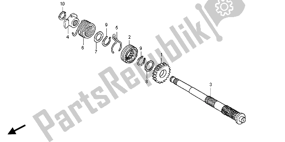 All parts for the Kick Starter Spindle of the Honda CRF 70F 2012