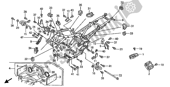 Tutte le parti per il Corpo Del Telaio del Honda ST 1100 1993