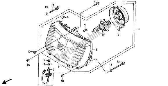 Todas las partes para Faro (eu) de Honda CBR 600F 1987