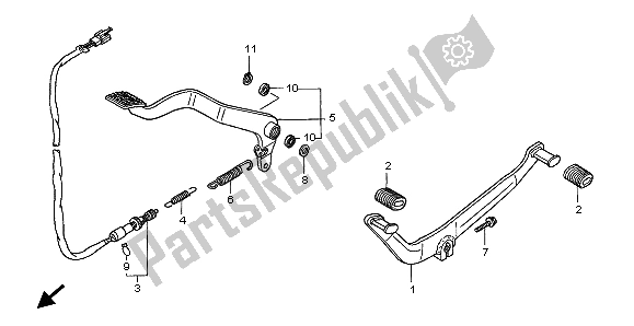 Tutte le parti per il Pedale del Honda VT 1100C2 1999