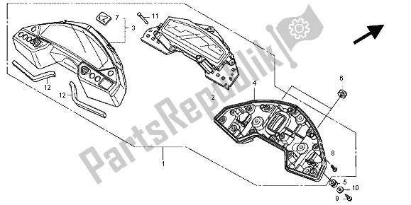 Tutte le parti per il Metro (mph) del Honda CBR 600 FA 2012