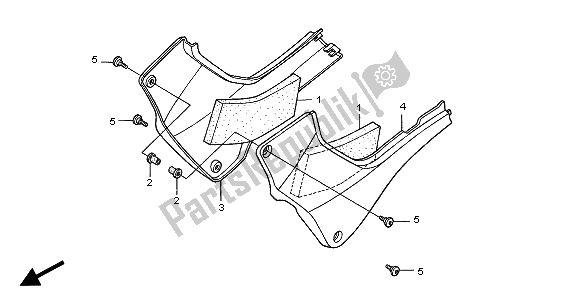 Todas las partes para Cubierta Lateral de Honda CB 600F Hornet 2002