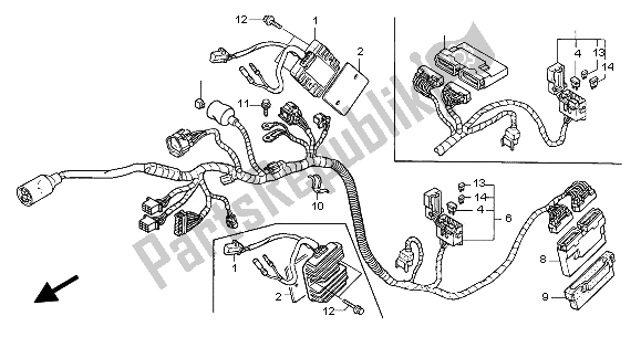 All parts for the Wire Harness of the Honda CBR 600F 2002