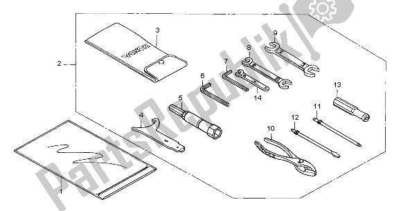 Toutes les pièces pour le Outils du Honda VTX 1300S 2004