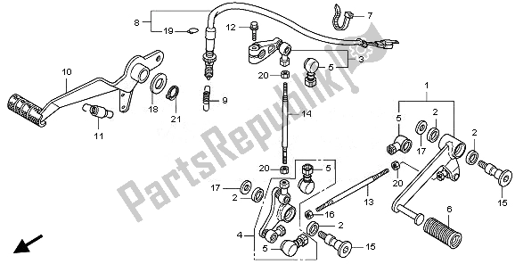 Todas las partes para Pedal de Honda CBF 1000 TA 2008