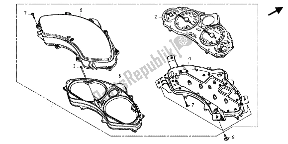 Wszystkie części do Pr? Dko? Ciomierz (kmh) Honda FJS 600A 2012