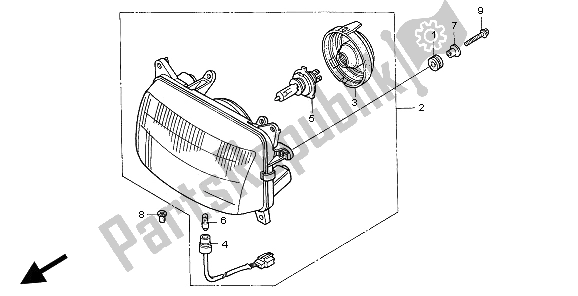 Todas las partes para Faro (reino Unido de Honda NX 650 1997