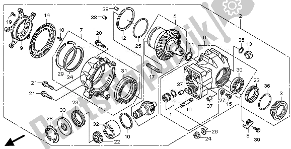 All parts for the Final Driven Gear of the Honda VFR 1200 FD 2011