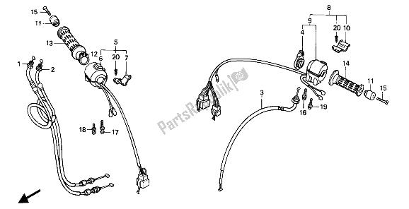 Wszystkie części do Prze?? Cznik I Kabel Honda CBR 1000F 1988