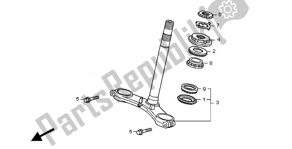 Alle onderdelen voor de Stuurpen van de Honda CBR 600 FA 2011