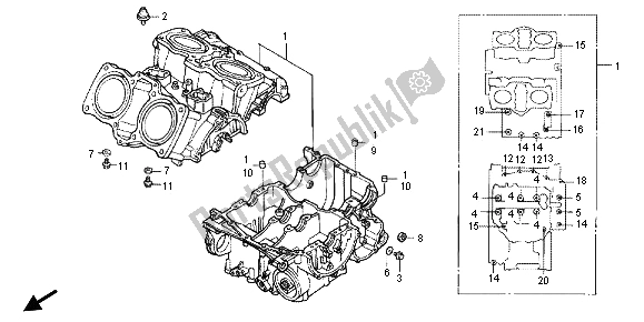 Wszystkie części do Korbowód Honda RVF 400R 1996