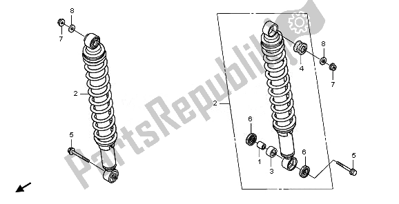 Tutte le parti per il Cuscino Posteriore del Honda TRX 500 FE Foretrax Foreman ES 2011