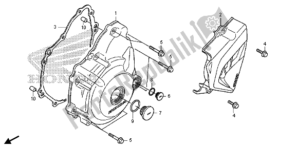 Todas las partes para Cubierta Izquierda Del Cárter de Honda CRF 250M 2015