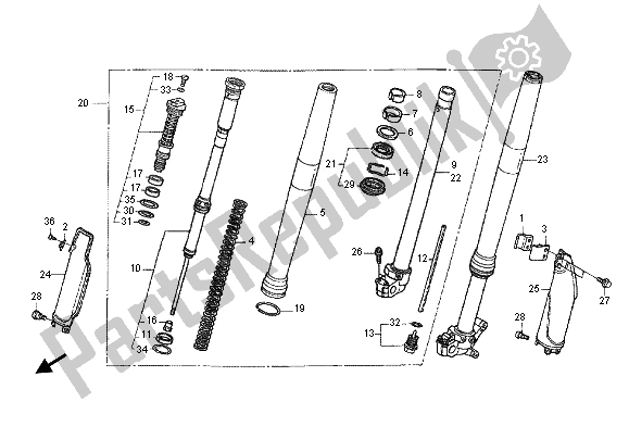 Todas las partes para Tenedor Frontal de Honda CRF 450X 2012