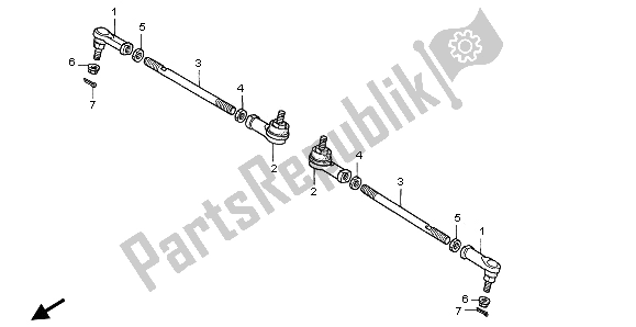 Todas las partes para Tirante de Honda TRX 400 FW Fourtrax Foreman 2000