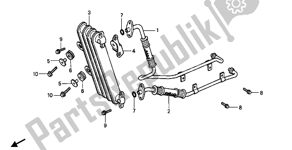 All parts for the Oil Cooler of the Honda XRV 750 Africa Twin 1992