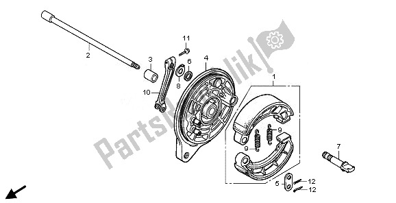 All parts for the Rear Brake Panel of the Honda VT 750C2B 2011