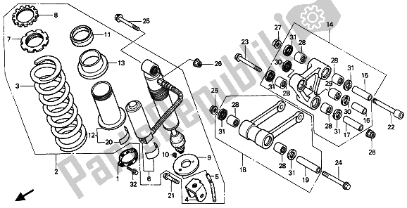 Tutte le parti per il Cuscino Posteriore del Honda XRV 750 Africa Twin 1991