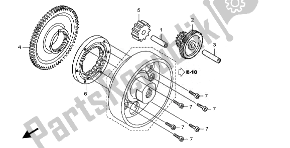 Todas las partes para Embrague De Arranque de Honda CB 1300A 2008
