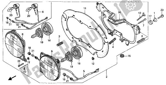 Todas las partes para Faro (reino Unido) de Honda XRV 750 Africa Twin 1990