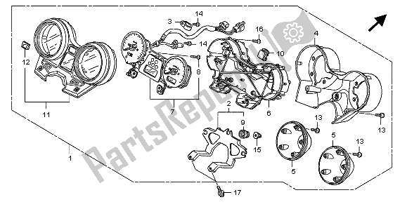Alle onderdelen voor de Meter (mph) van de Honda CB 1300A 2007
