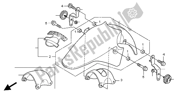 Tutte le parti per il Parafango Anteriore del Honda CBR 125 RW 2006