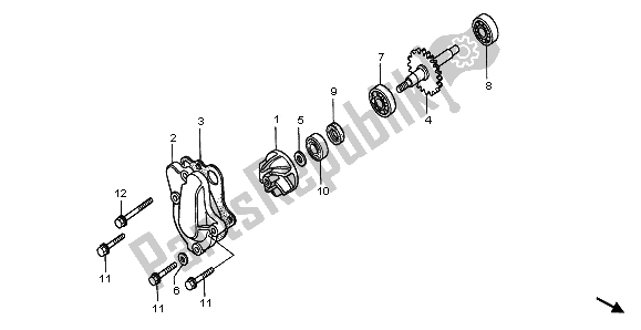 All parts for the Water Pump of the Honda CR 80 RB LW 1997