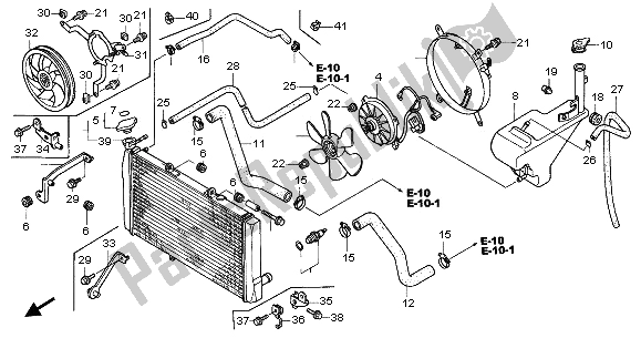 All parts for the Radiator of the Honda CBR 1100 XX 2002