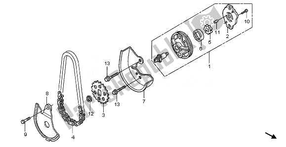 Todas as partes de Bomba De óleo do Honda FES 125 2010