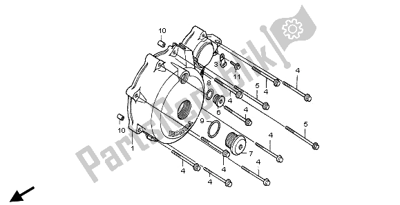 Todas las partes para Cubierta Izquierda Del Cárter de Honda NT 650V 2002