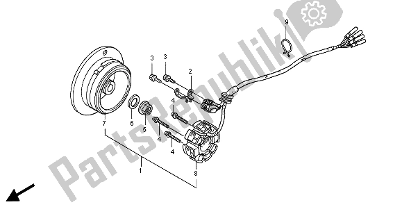 Todas las partes para Generador de Honda CRF 450R 2003