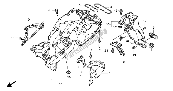 Todas las partes para Guardabarros Trasero de Honda VFR 800 2002