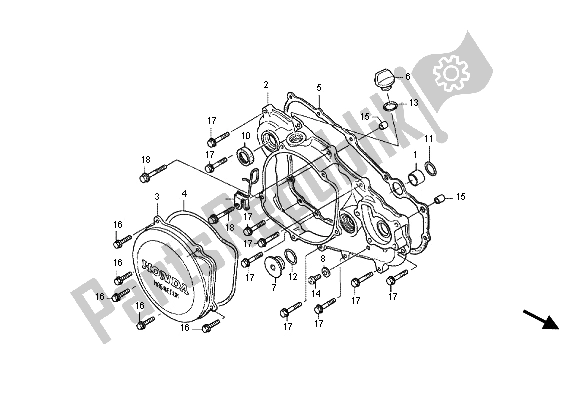 Alle onderdelen voor de R. Carter Deksel van de Honda CRF 250X 2012