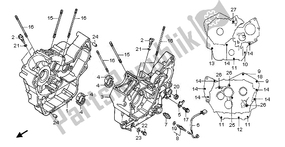 Tutte le parti per il Carter del Honda NT 700 VA 2008