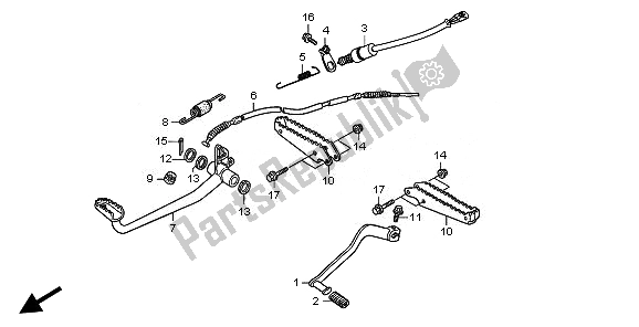 All parts for the Pedal & Step of the Honda TRX 250X 2010