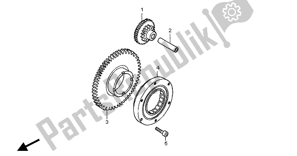 All parts for the Starting Clutch of the Honda CBF 600N 2004