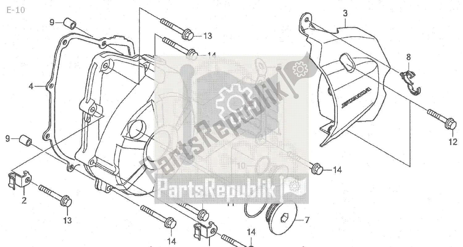 Todas as partes de E-10 do Honda MSX 125 2013