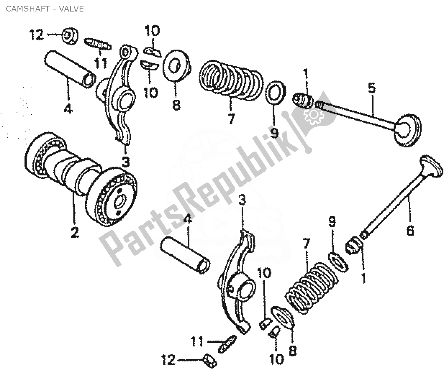 Toutes les pièces pour le Camshaft - Valve du Honda C 50 CUB 1999