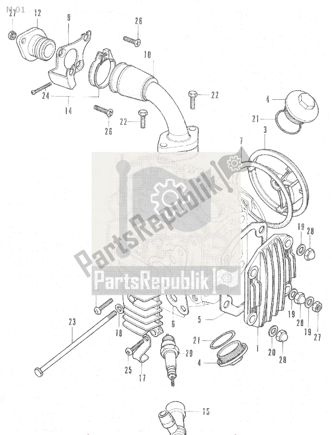 All parts for the M 01 of the Honda CF 50 Chaly 1950 - 2023