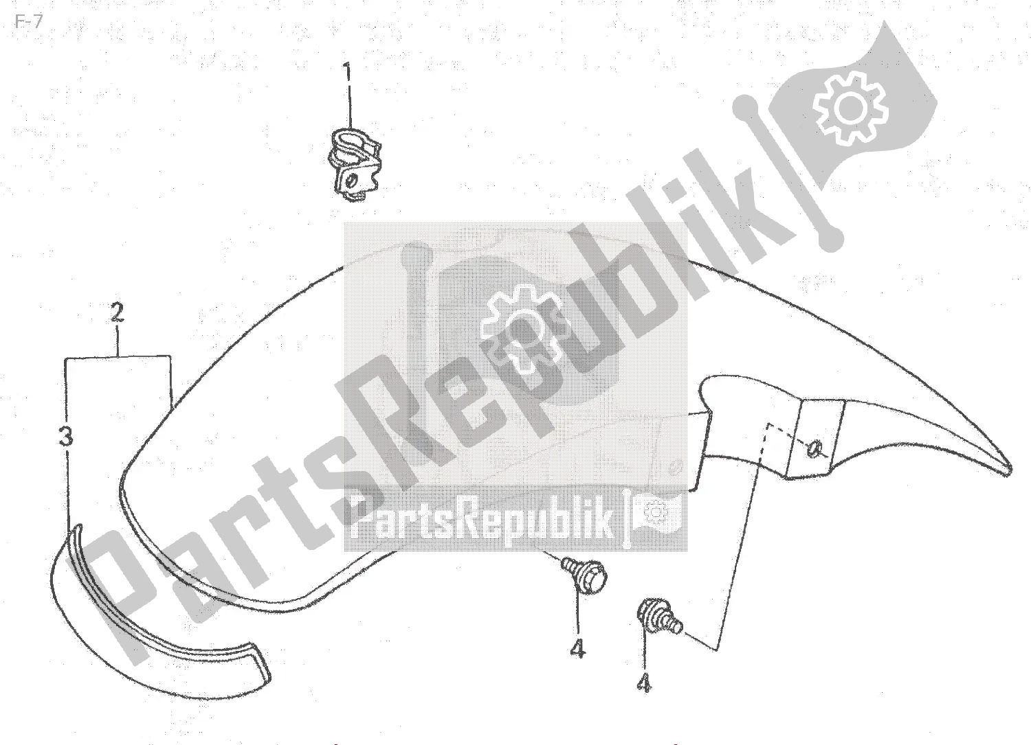 Todas las partes para F-7 de Honda NSR 80 1988