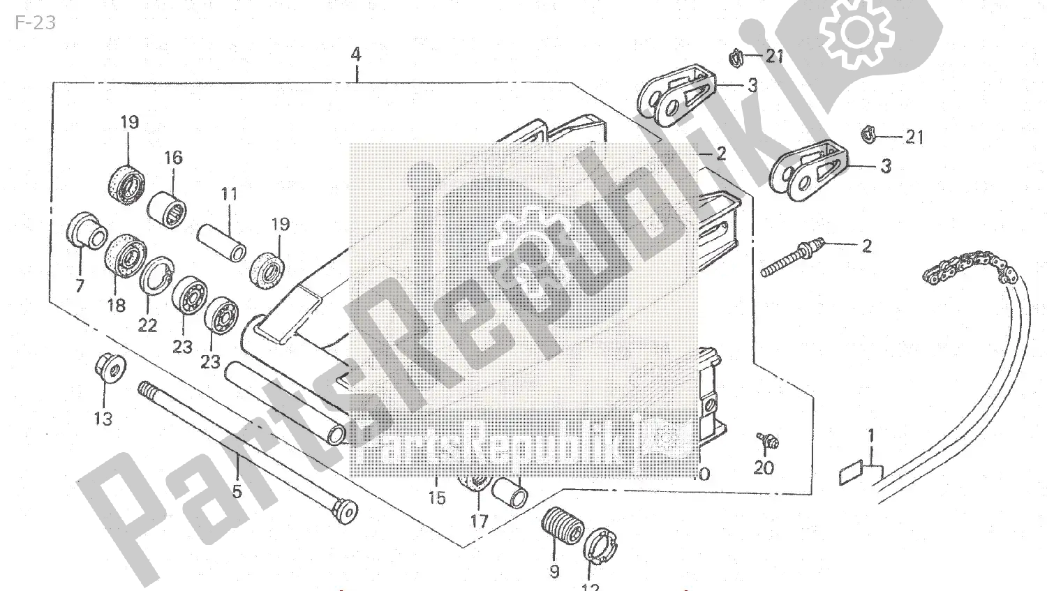 Todas las partes para F-23 de Honda NSR 250 1986