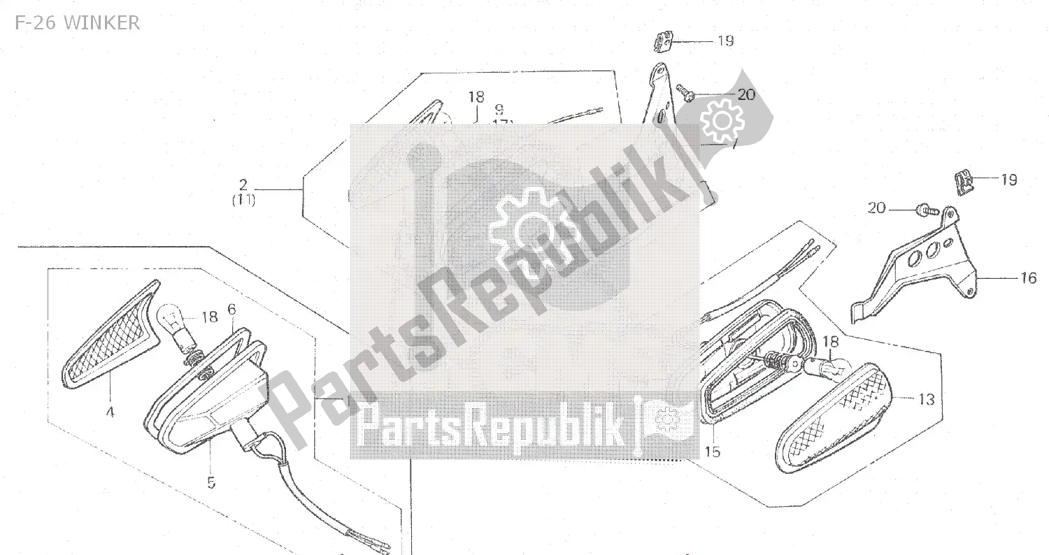 Toutes les pièces pour le F-26 Winker du Honda MBX 125 1984