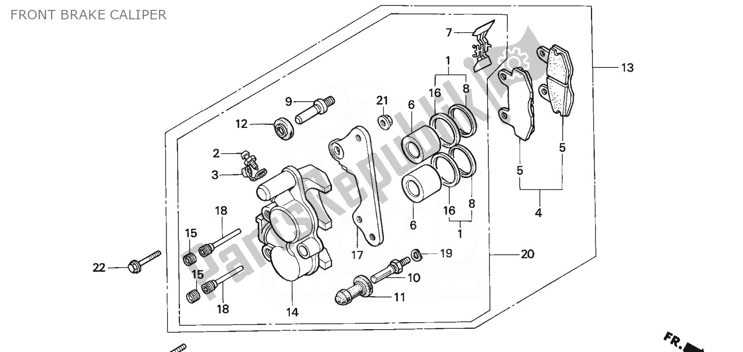 Tutte le parti per il Pinza Freno Anteriore del Honda NSR 50 1993