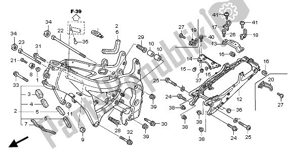 Tutte le parti per il Corpo Del Telaio del Honda CBR 1000 RR 2005