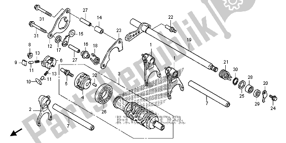 Tutte le parti per il Tamburo Del Cambio del Honda VFR 1200X 2012