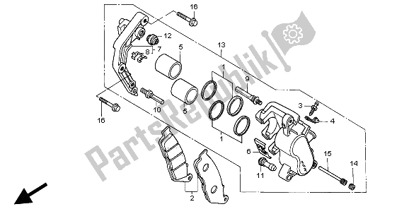 All parts for the Front Brake Cylinder of the Honda VT 600C 1997