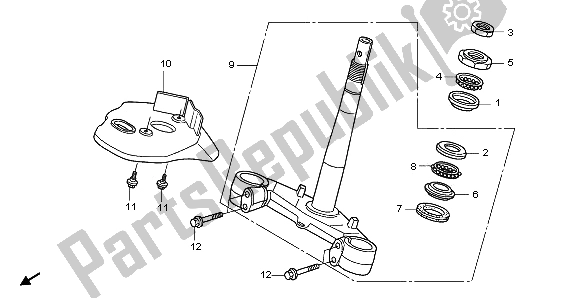 Wszystkie części do Mostek Kierownicy Honda PES 125 2013